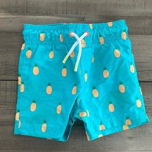 Boys pineapple swim trunks